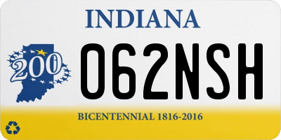 IN license plate 062NSH