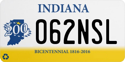 IN license plate 062NSL
