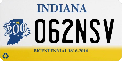 IN license plate 062NSV