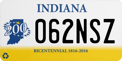IN license plate 062NSZ