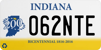 IN license plate 062NTE