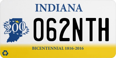 IN license plate 062NTH