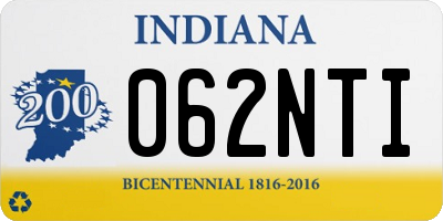 IN license plate 062NTI