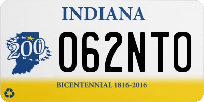 IN license plate 062NTO