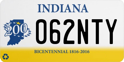 IN license plate 062NTY