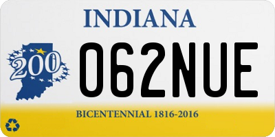 IN license plate 062NUE