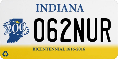 IN license plate 062NUR