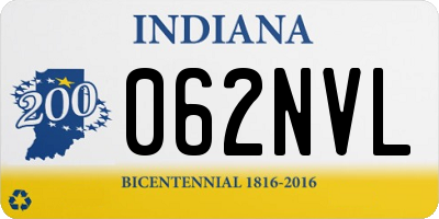 IN license plate 062NVL