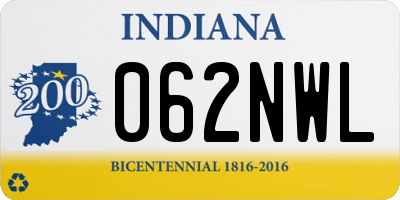IN license plate 062NWL