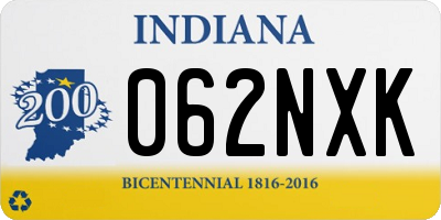 IN license plate 062NXK