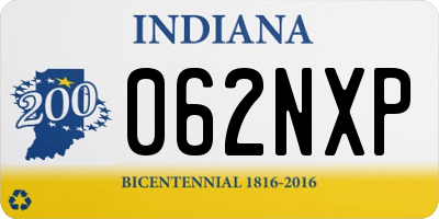 IN license plate 062NXP