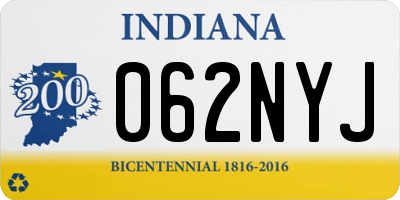 IN license plate 062NYJ