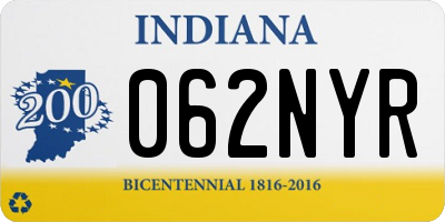 IN license plate 062NYR