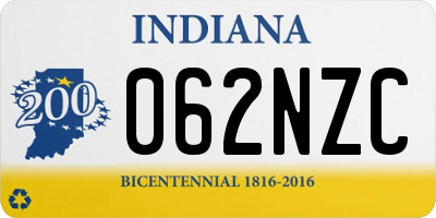 IN license plate 062NZC