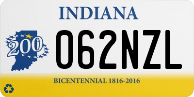 IN license plate 062NZL
