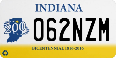IN license plate 062NZM
