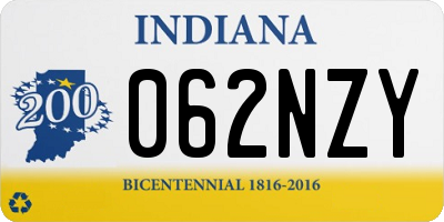 IN license plate 062NZY
