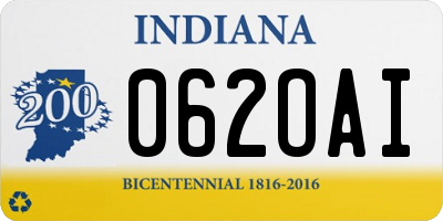 IN license plate 062OAI