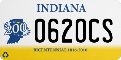 IN license plate 062OCS