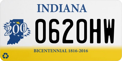 IN license plate 062OHW