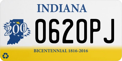 IN license plate 062OPJ