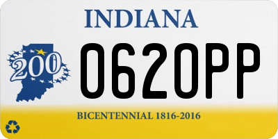 IN license plate 062OPP