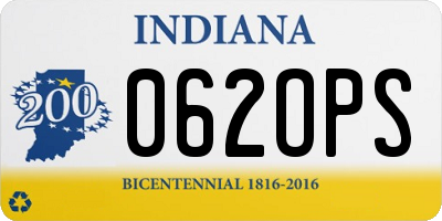 IN license plate 062OPS