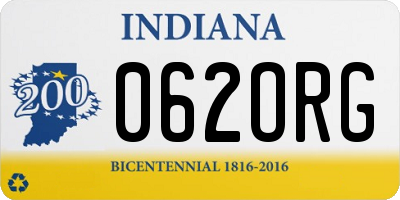 IN license plate 062ORG
