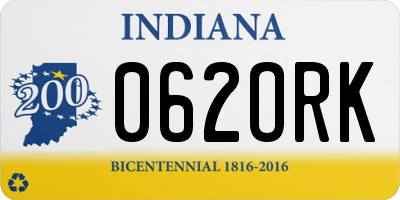 IN license plate 062ORK