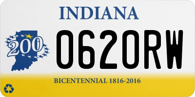 IN license plate 062ORW