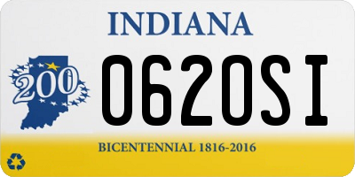 IN license plate 062OSI