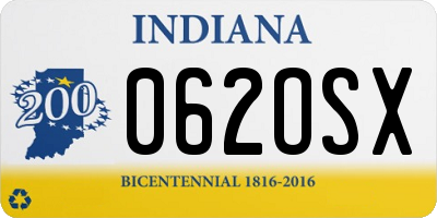 IN license plate 062OSX