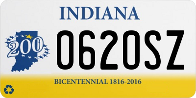 IN license plate 062OSZ