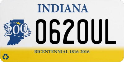 IN license plate 062OUL