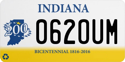 IN license plate 062OUM