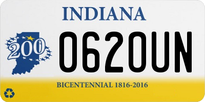 IN license plate 062OUN