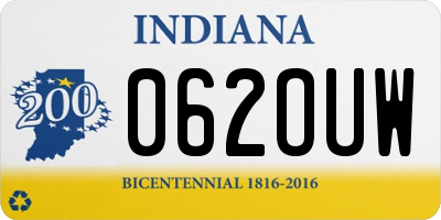 IN license plate 062OUW