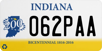 IN license plate 062PAA