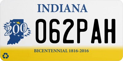 IN license plate 062PAH