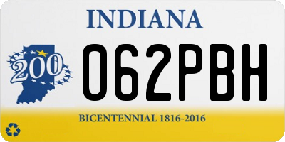 IN license plate 062PBH
