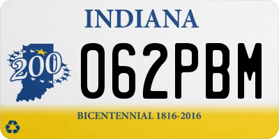 IN license plate 062PBM