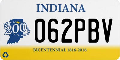 IN license plate 062PBV