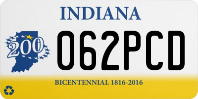 IN license plate 062PCD