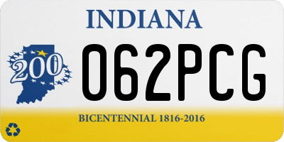 IN license plate 062PCG