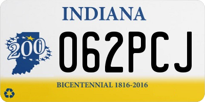 IN license plate 062PCJ