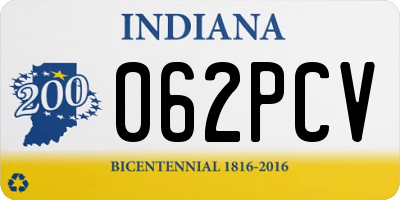IN license plate 062PCV