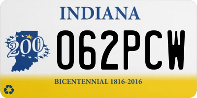 IN license plate 062PCW