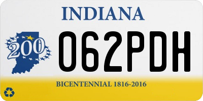 IN license plate 062PDH
