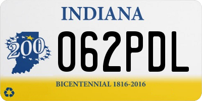 IN license plate 062PDL