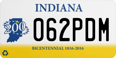 IN license plate 062PDM